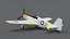 Low Poly Cartoon North American P-51 Mustang