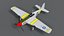 Low Poly Cartoon North American P-51 Mustang