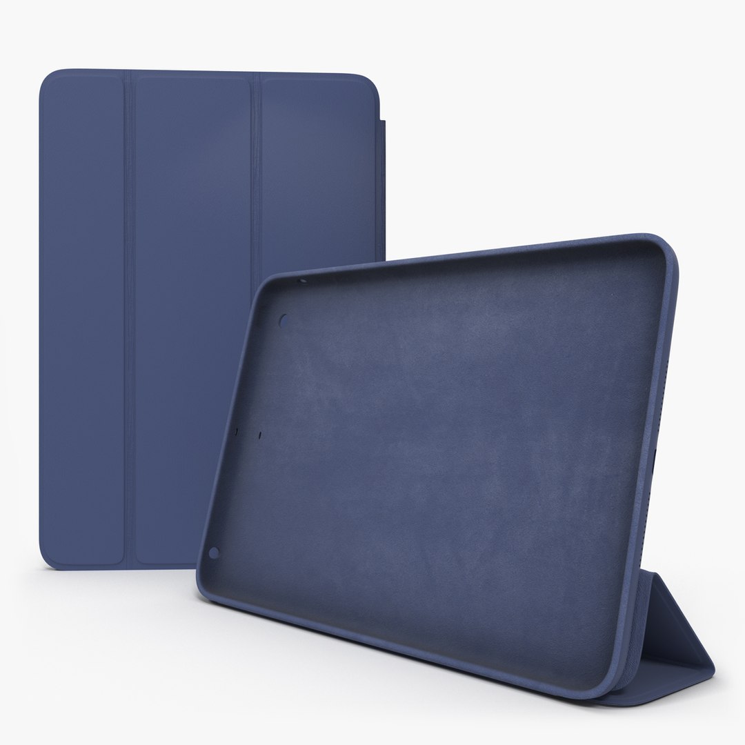 Ipad Mini Smart Case Blue 3D Model 3D model preview