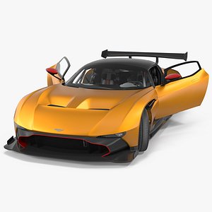 Aston Martin Vulcan 2016 Rigged 3D Model