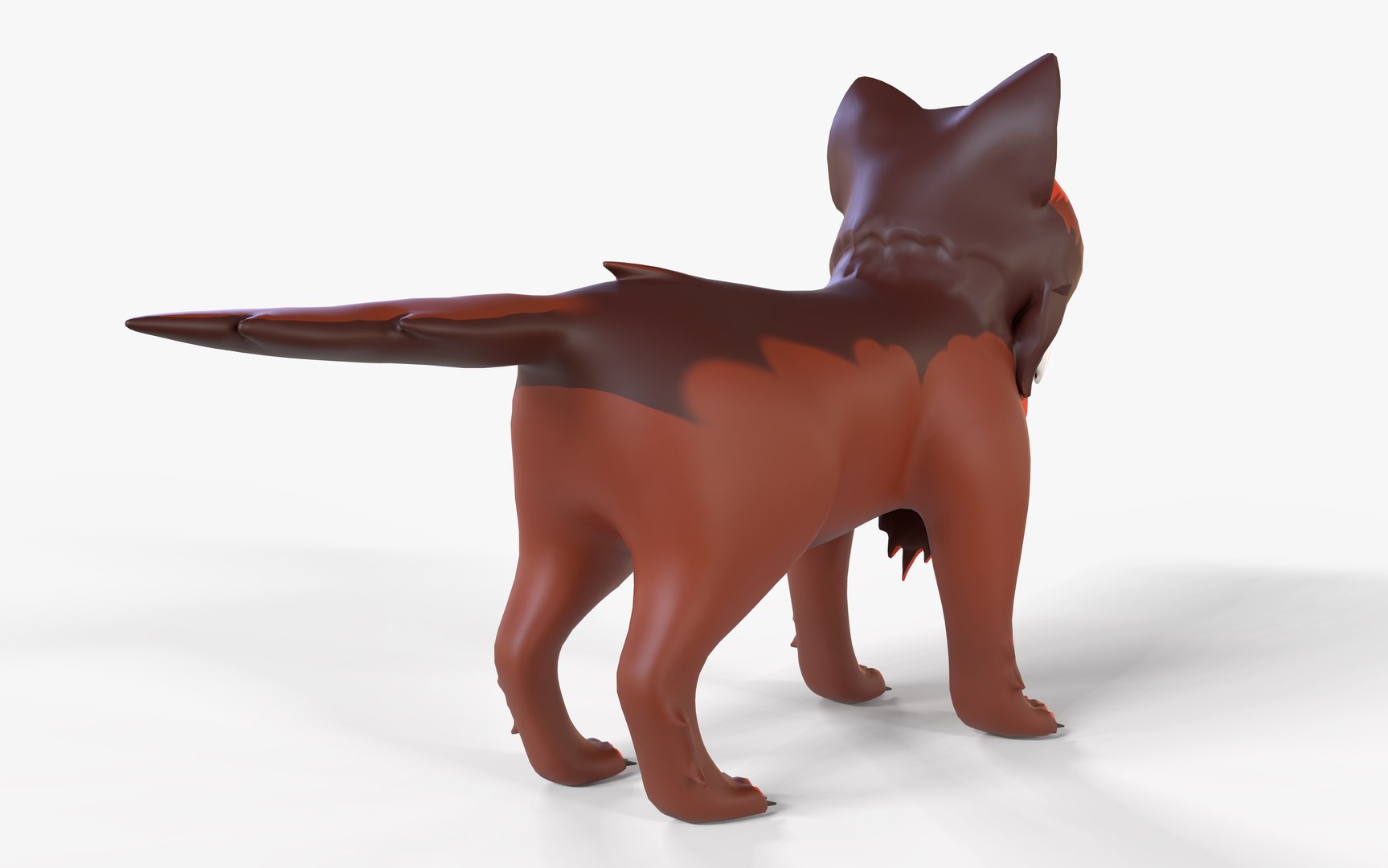 Mystic DOG Azure Kitsune Warrior Fox 3D Model Stylised Cartoon ...