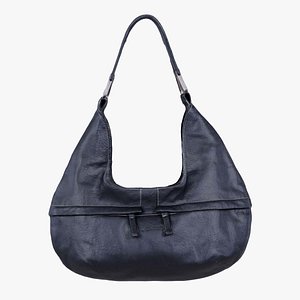 Black Leather Handbag Remastered 3D model