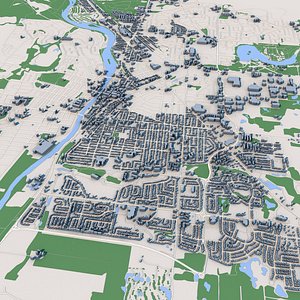 3D Cambridge City in Canada model