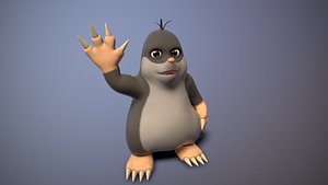 3D cartoon mole toon model