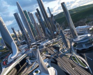 Central Business District. Future City. Next Part 3