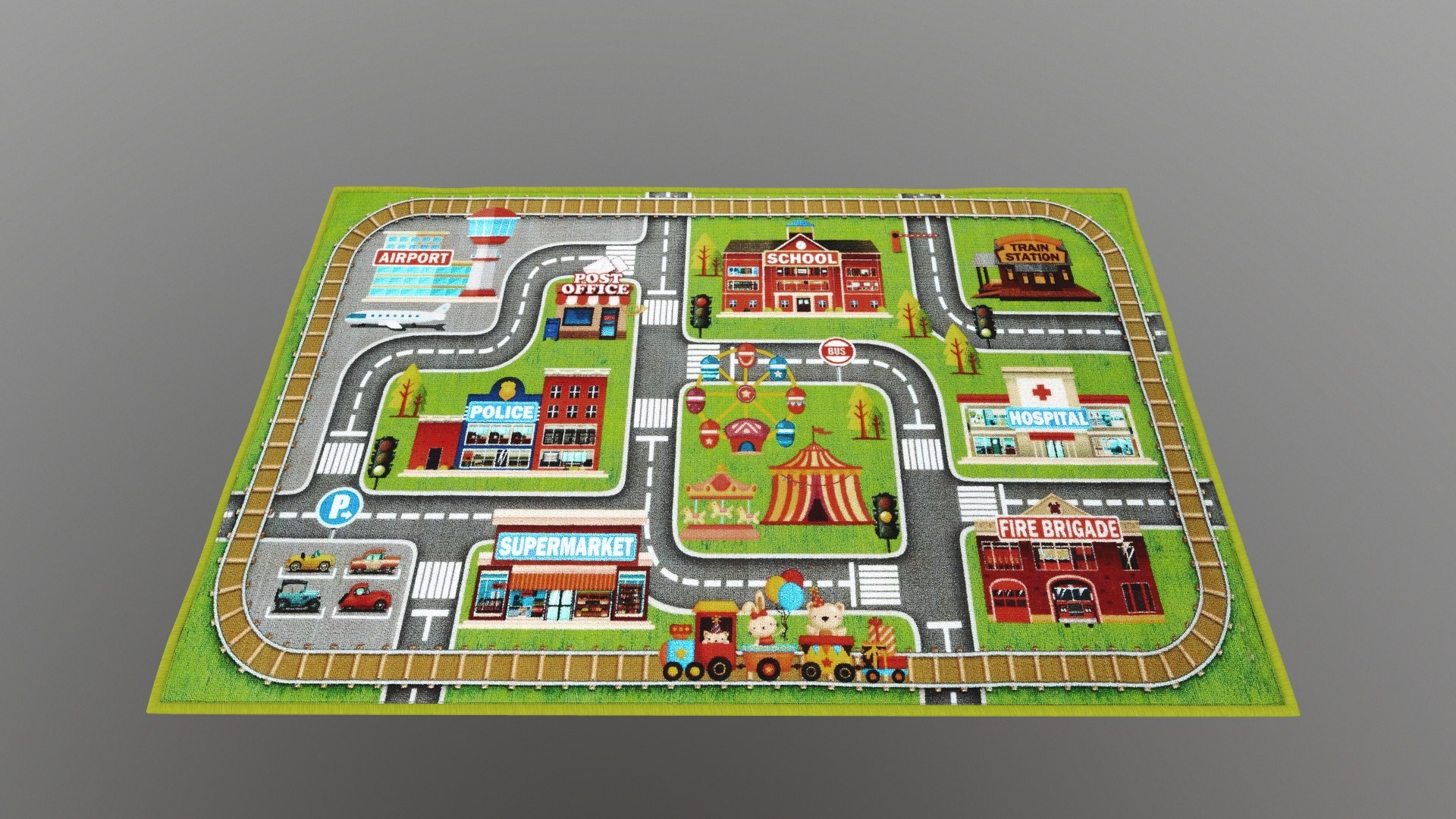 Kids Play Mat 3D - TurboSquid 2000582