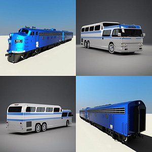 emd f7 scenicruiser 3d model