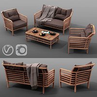 outdoor furniture set AZZURA Colorado Lounge Set