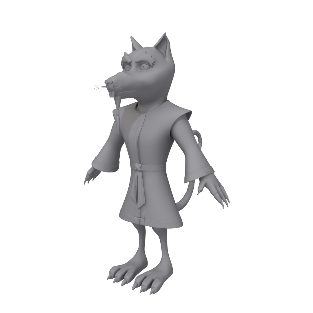 3D Rat Ninja Cartoon Model - TurboSquid 1750123