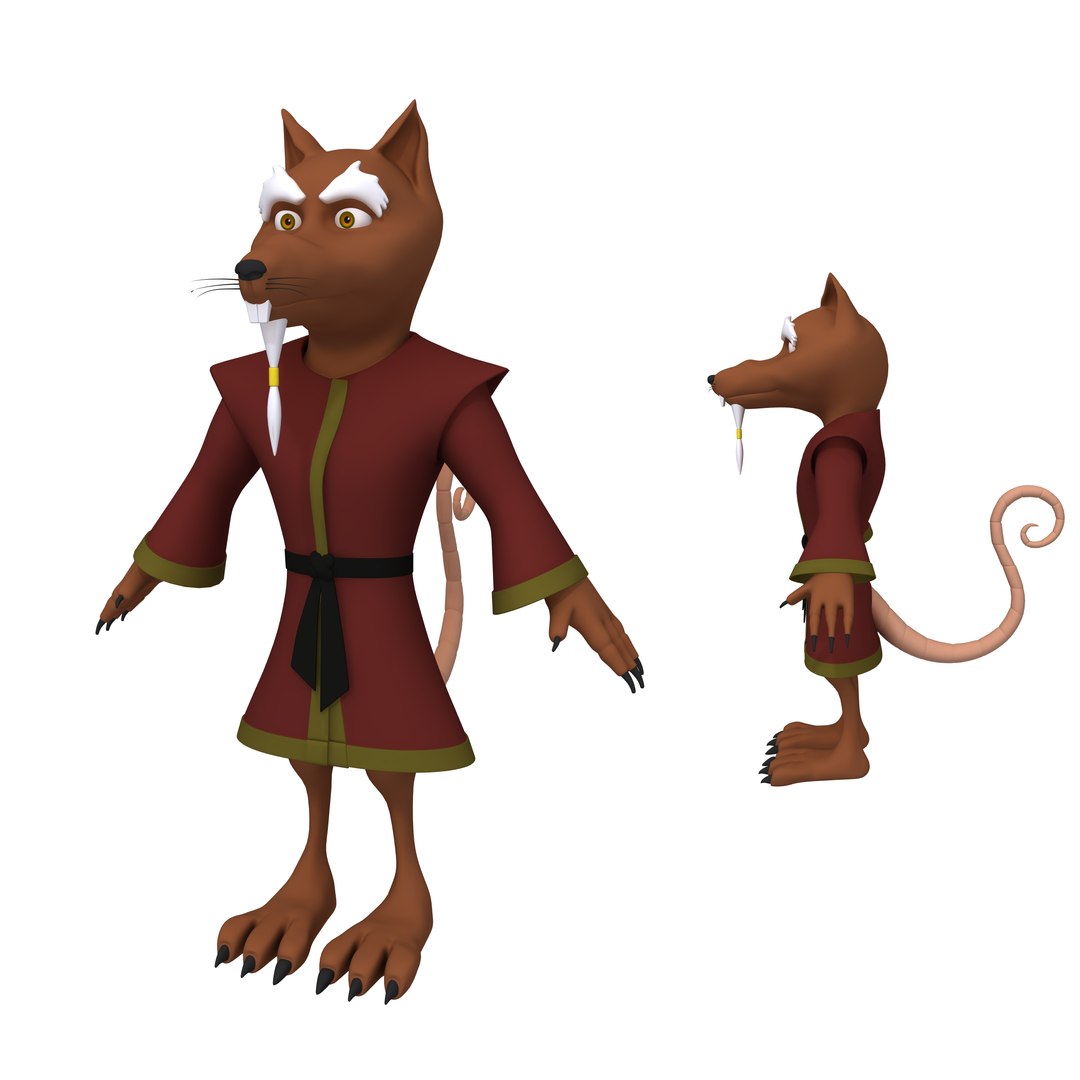 3D Rat Ninja Cartoon Model - TurboSquid 1750123