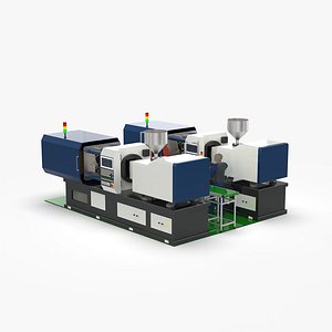 Automatic Bracket Loading Injection Machine 3D model