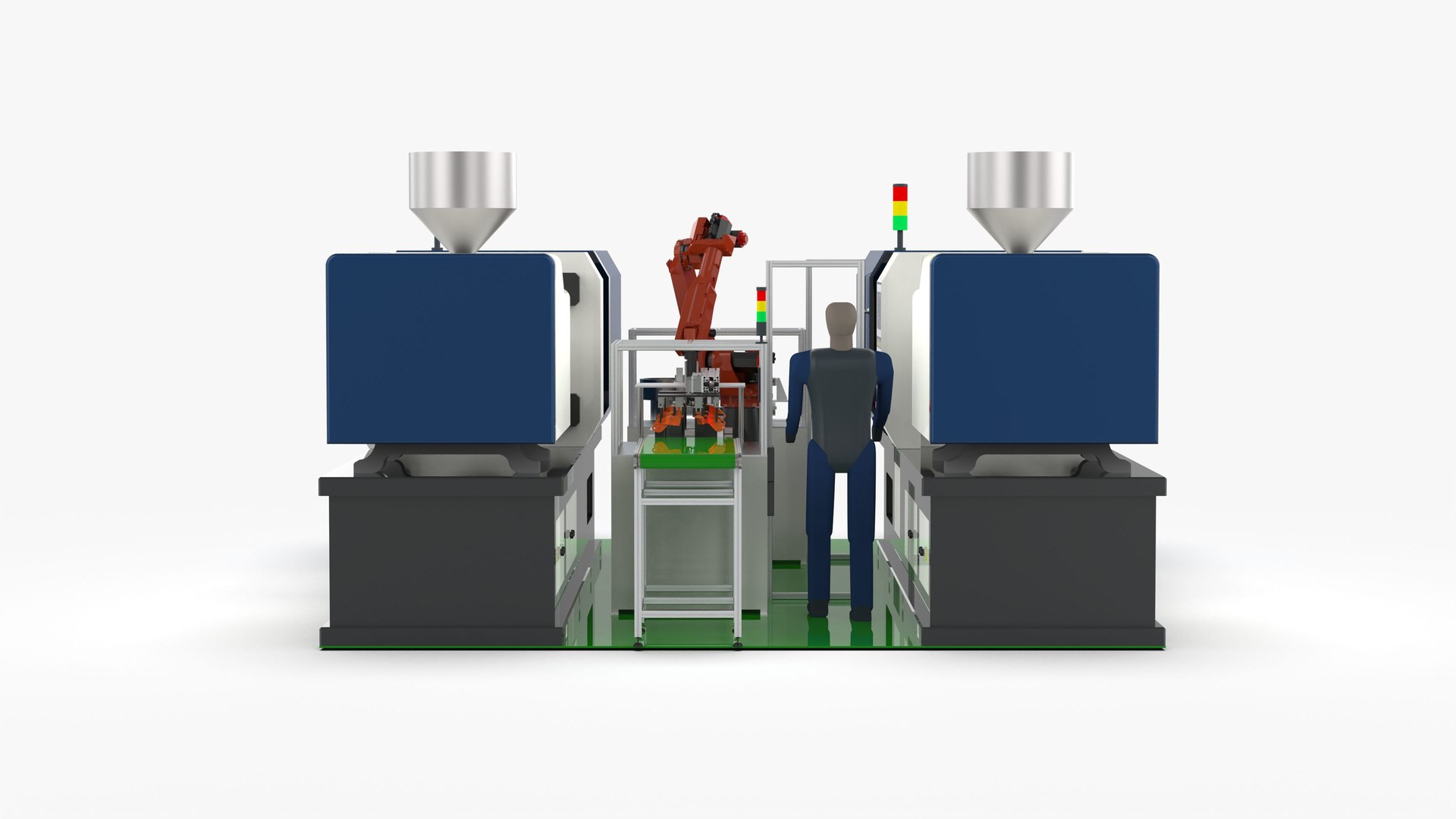 Automatic Bracket Loading Injection Machine 3D model TurboSquid 2065992