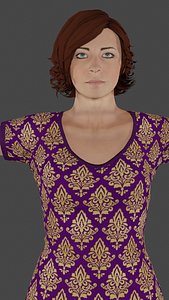 Woman Isabella low poly Ready for games