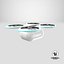 3D Delivery Dron Quadrocopter model