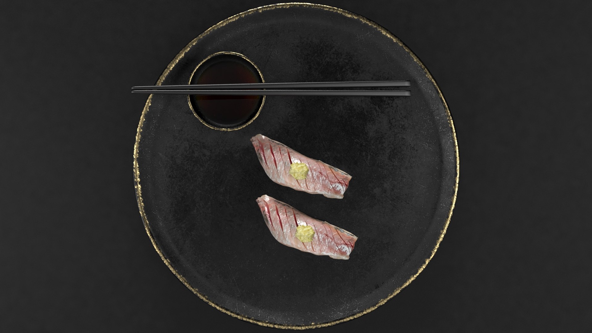 3D Sushi Nigiri Mackerel TurboSquid 1989261