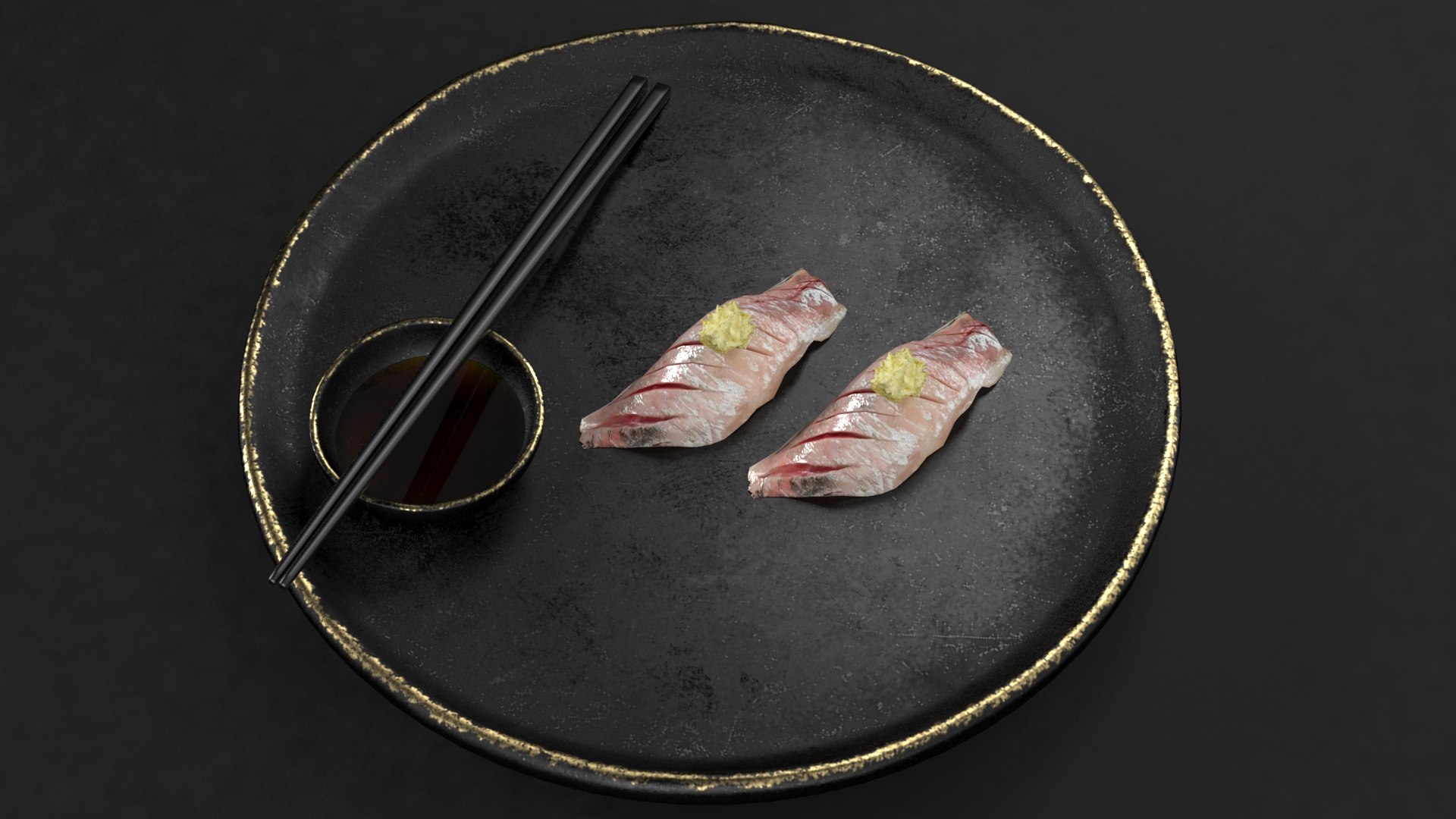 3D Sushi Nigiri Mackerel TurboSquid 1989261