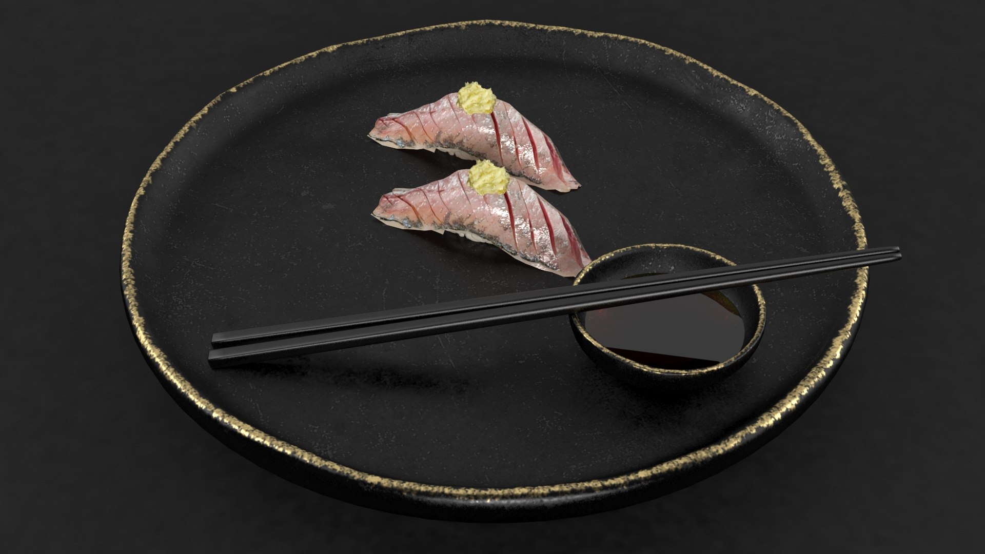 3D Sushi Nigiri Mackerel TurboSquid 1989261