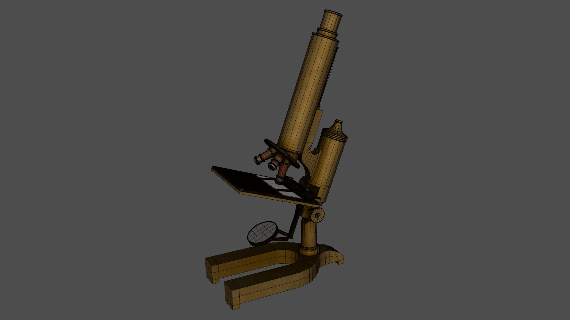 3D Victorian Microscope Low-poly 3D Model - TurboSquid 2359701