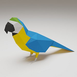 3D Bird - Blue-and-yellow Macaw