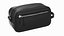 3D Leather Cosmetic Bag Closed Black