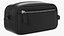 3D Leather Cosmetic Bag Closed Black