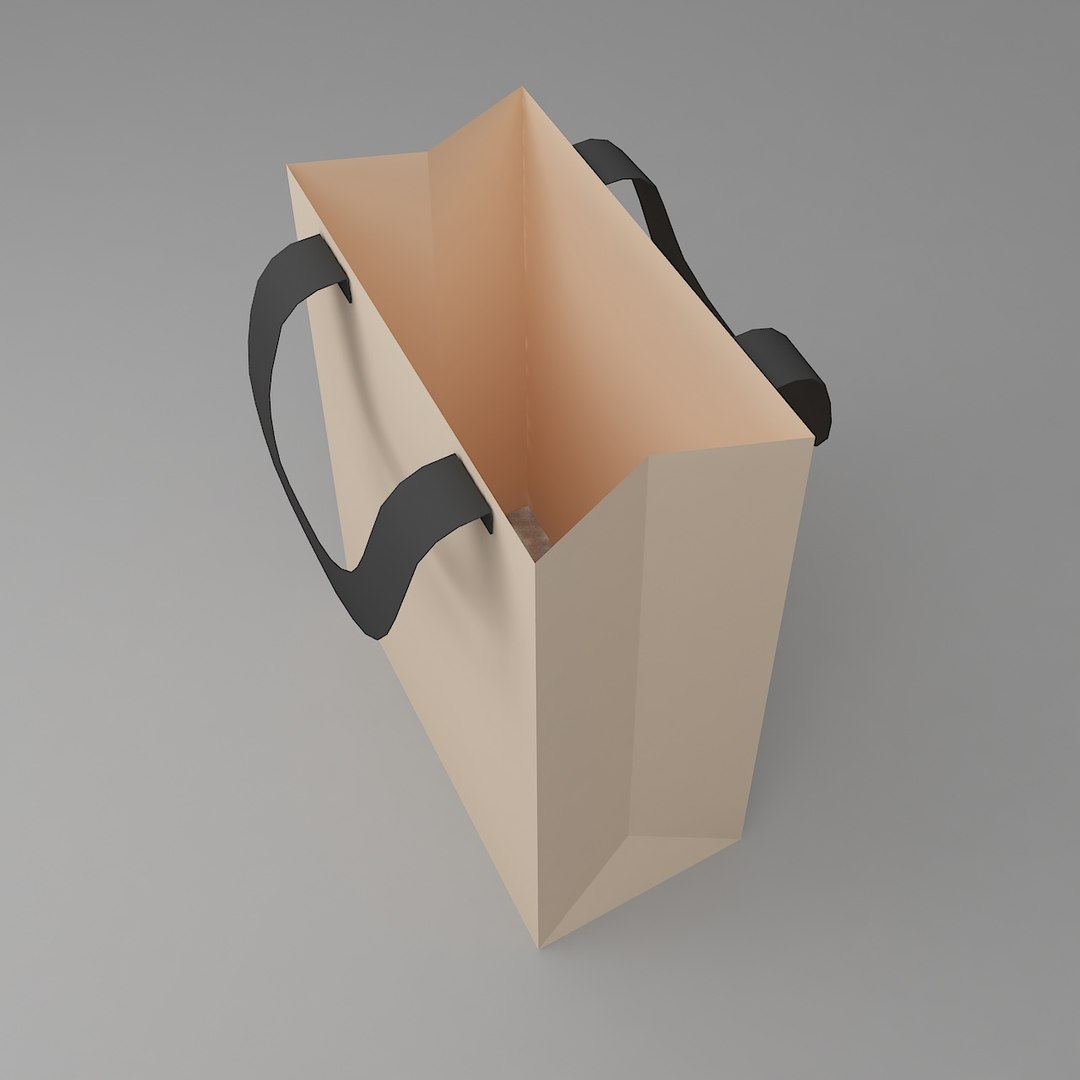 paper bag 3d model