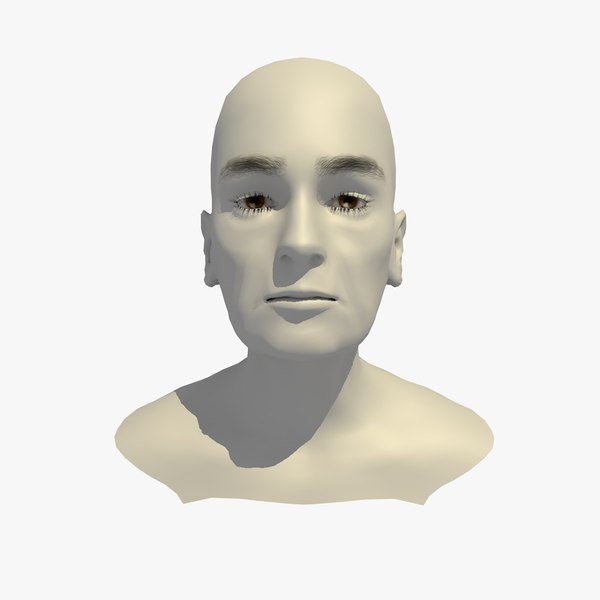 3d realistic head base mesh model