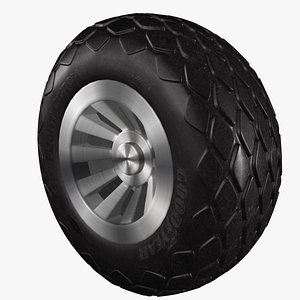 3D p-51 mustang diamond tread tire
