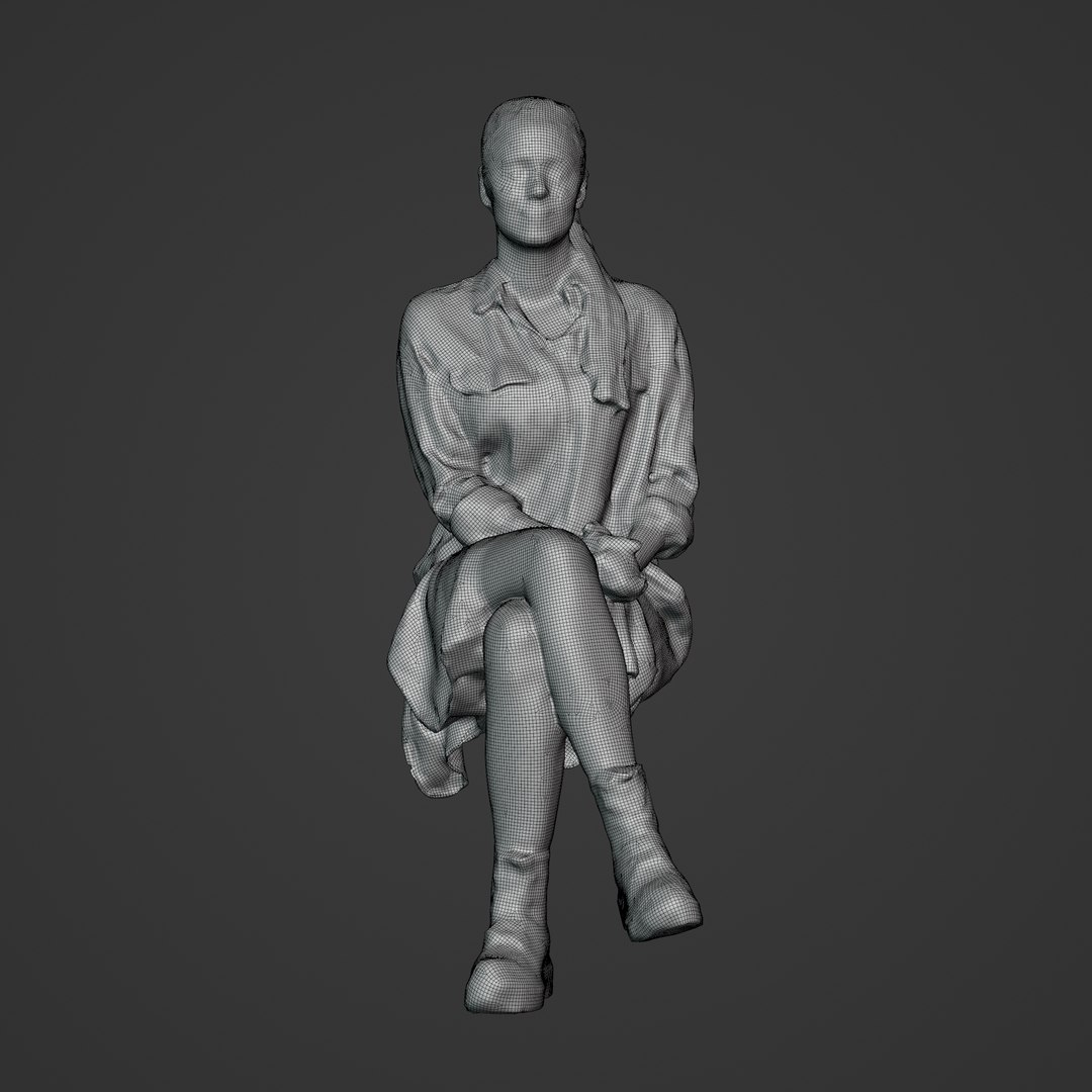 3D Stylish casual woman sitting - posed 3D scan https://p.turbosquid.com/ts-thumb/qY/TCZSu5/NY/wire1/jpg/1709406229/1920x1080/fit_q87/2ac9d3c66a5ebcc6fb2453d10b44f064337e31fe/wire1.jpg