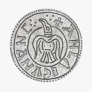 3D viking silver penny