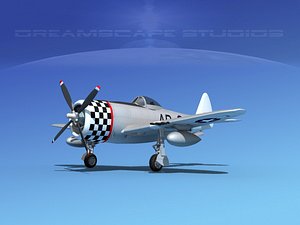 thunderbolt fighters bomber 3d model