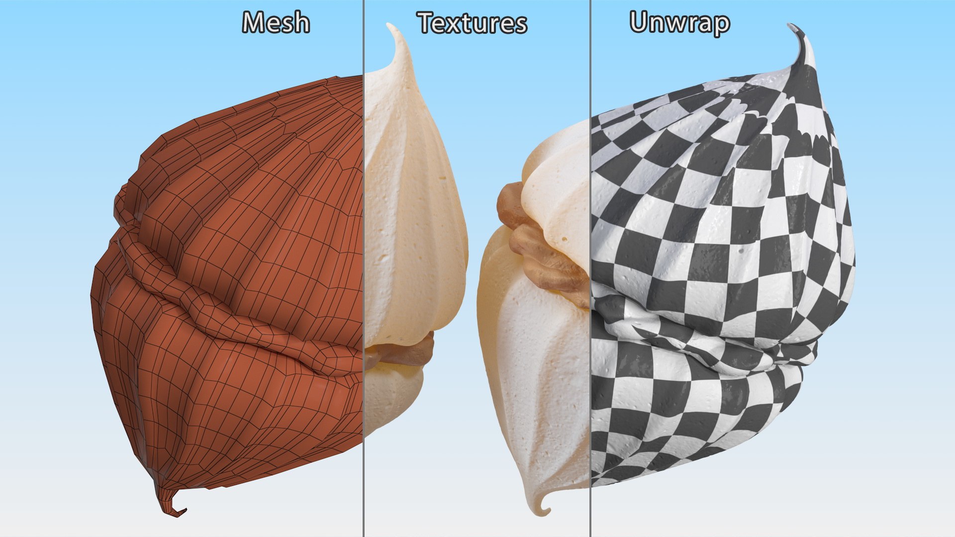 Meringue with Caramel Filling 3D model https://p.turbosquid.com/ts-thumb/qY/e8rvmR/MH/meringuewithcaramelfilling3dmodel011/jpg/1714086420/1920x1080/fit_q87/a62cddad5b001b4884d3da99ed05c1f6ed1bff29/meringuewithcaramelfilling3dmodel011.jpg