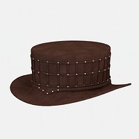Steampunk Leather Top Hat - PBR 3D Model