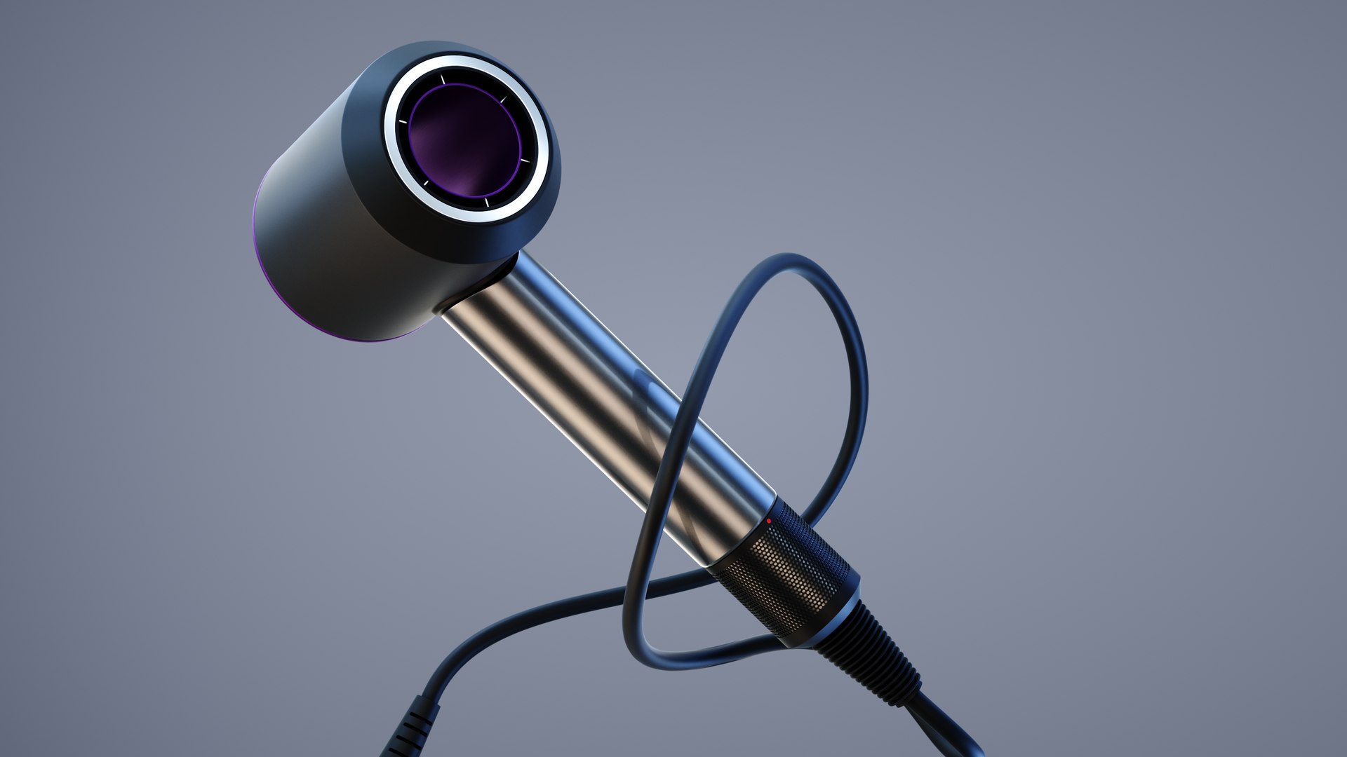 3D Model Of Dyson - Like Hair Dryer Accurately Replicating Appearance ...