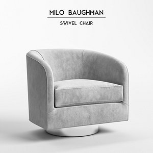 3D milo baughman chair model
