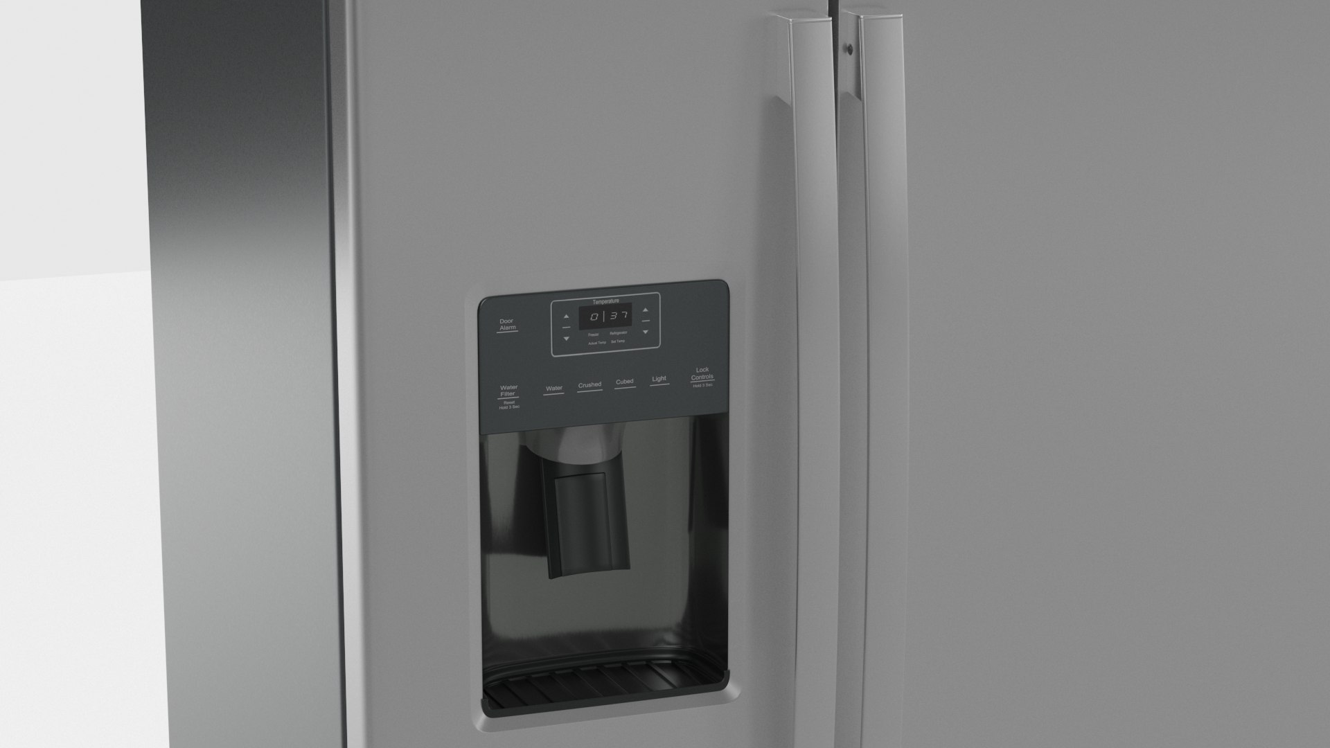 3D GE Side By Side Refrigerator GSS25GYPFS TurboSquid 2087797