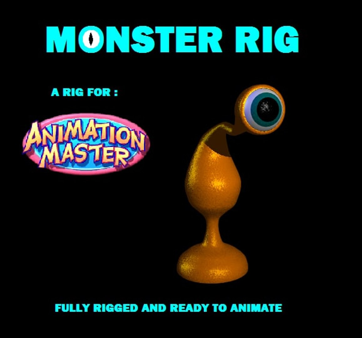 Free Eyed Monster Rig 3d Model