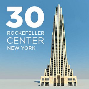 new york 30 rockefeller 3d obj