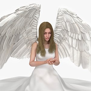 Blonde Girl Angel Praying
