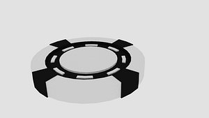 poker chip 3d obj