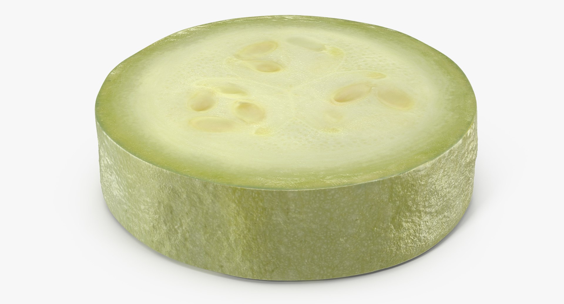 Summer Squash Gray Zucchini Section 3D Model 3D model preview