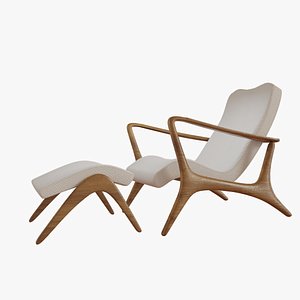 Contour Low Back Lounge ChairModel - 175 E 3D model