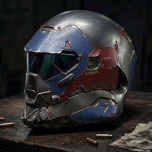 3D ANTHEM HELMET 3D Model model