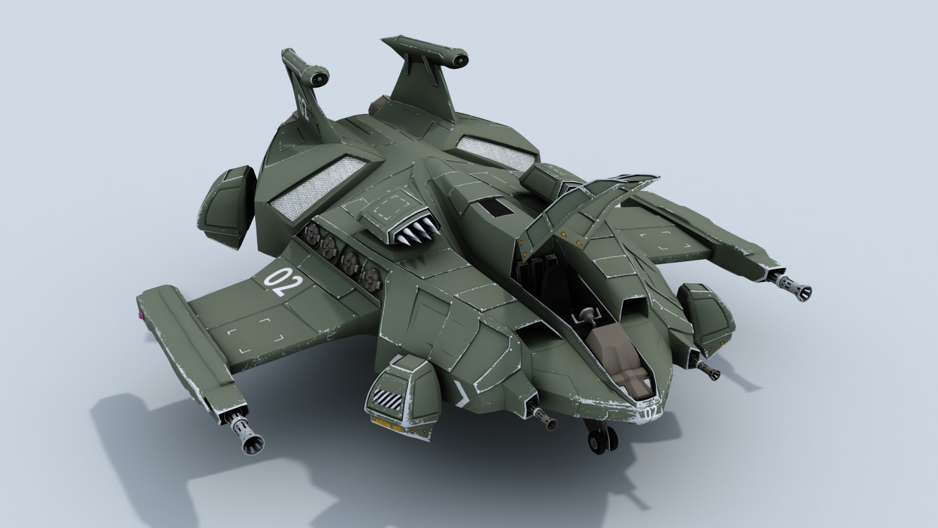 modelo 3d Nave espacial de ciencia ficción n.º 13 - TurboSquid 2309450