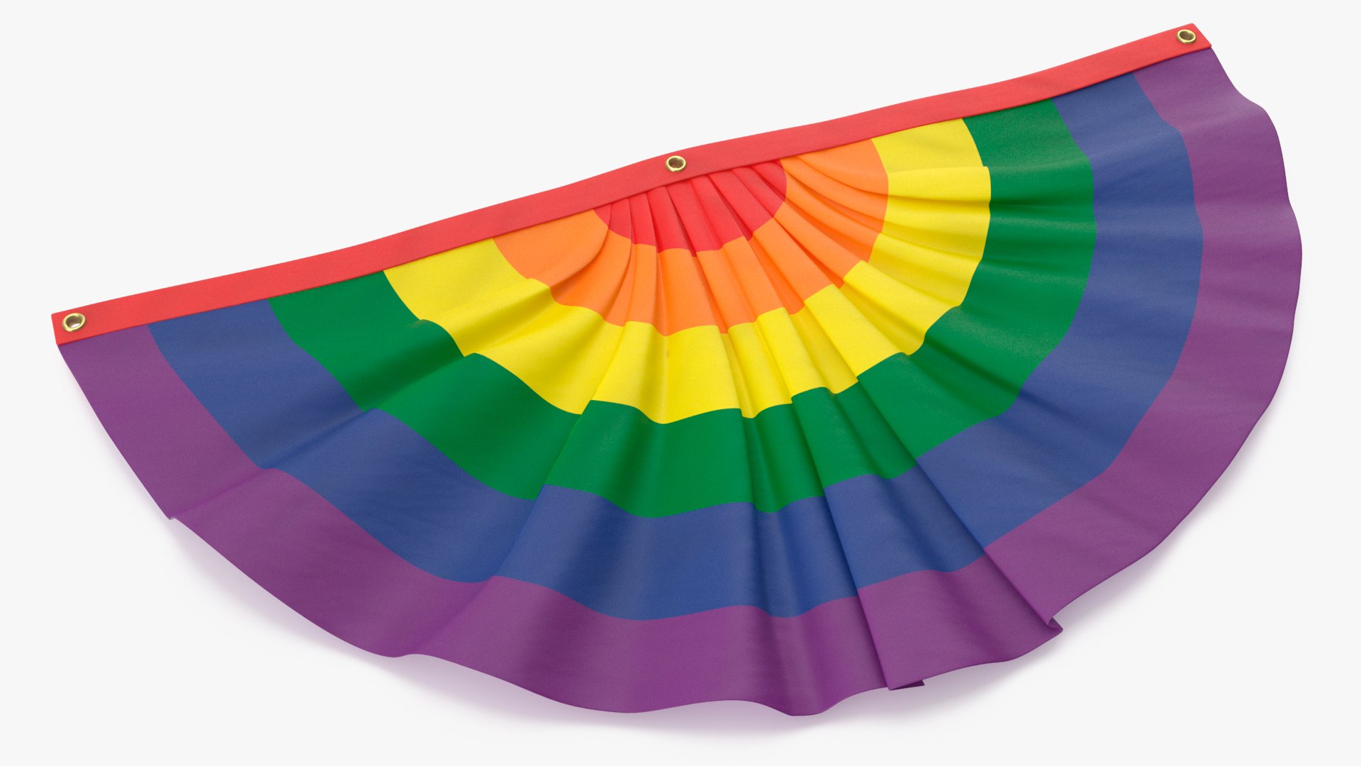Rainbow Pride Bunting Flag 3D model preview