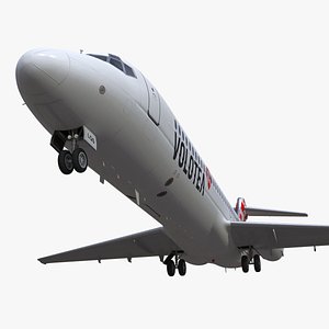 3D Volotea Boeing 717-200 Commercial Jet