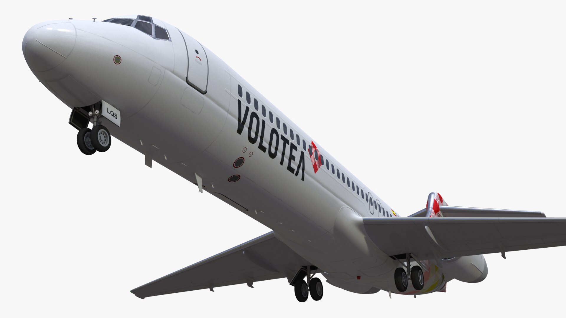 Volotea Boeing 717-200 Commercial Jet 3D model preview