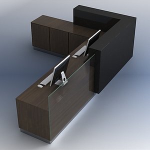 reception desk 3d model