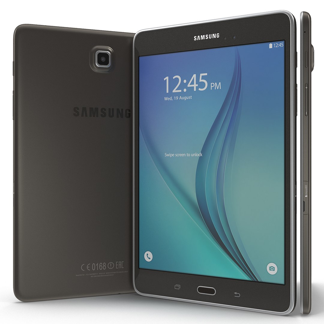 Samsung Galaxy Tab A 8.0 inch Titanium 3D model preview