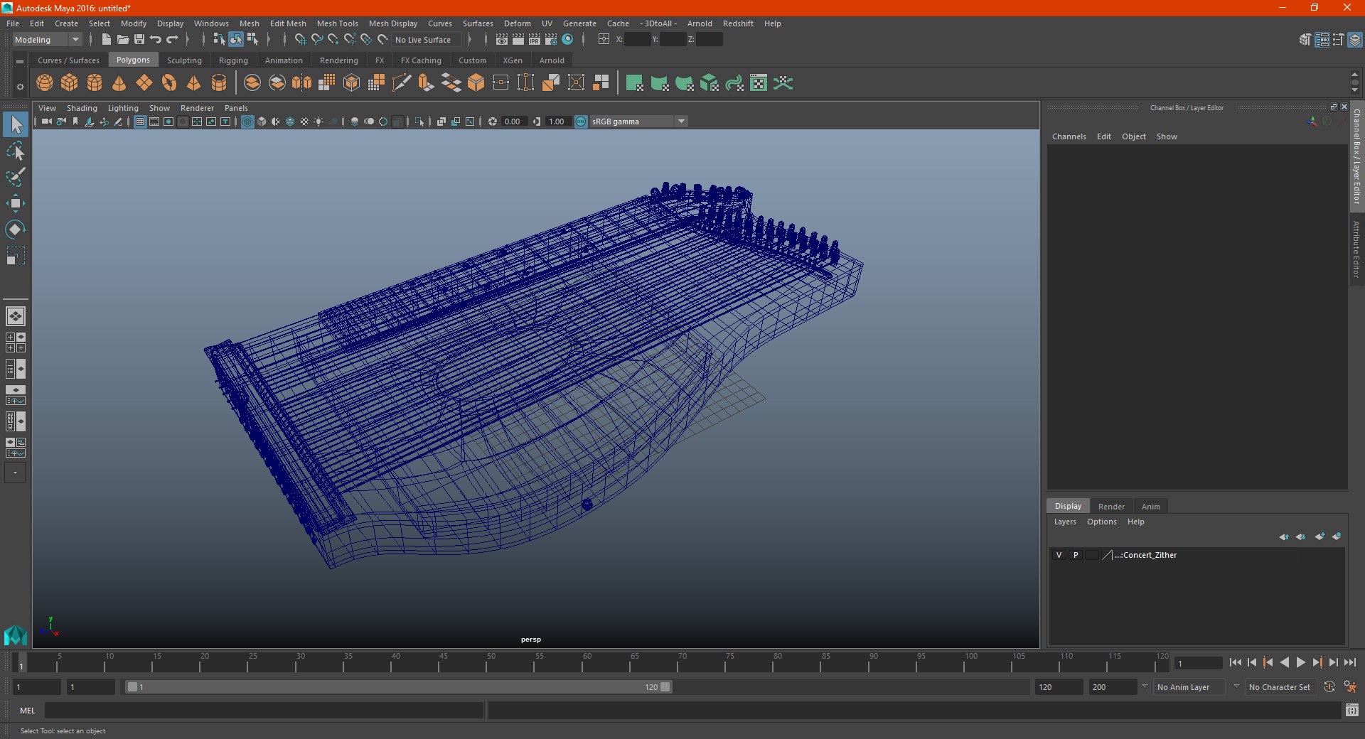 3D Concert Zither Model - TurboSquid 1684529